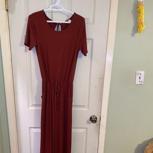 NWOT Zeanna Premium Burnt Orange Jumpsuit